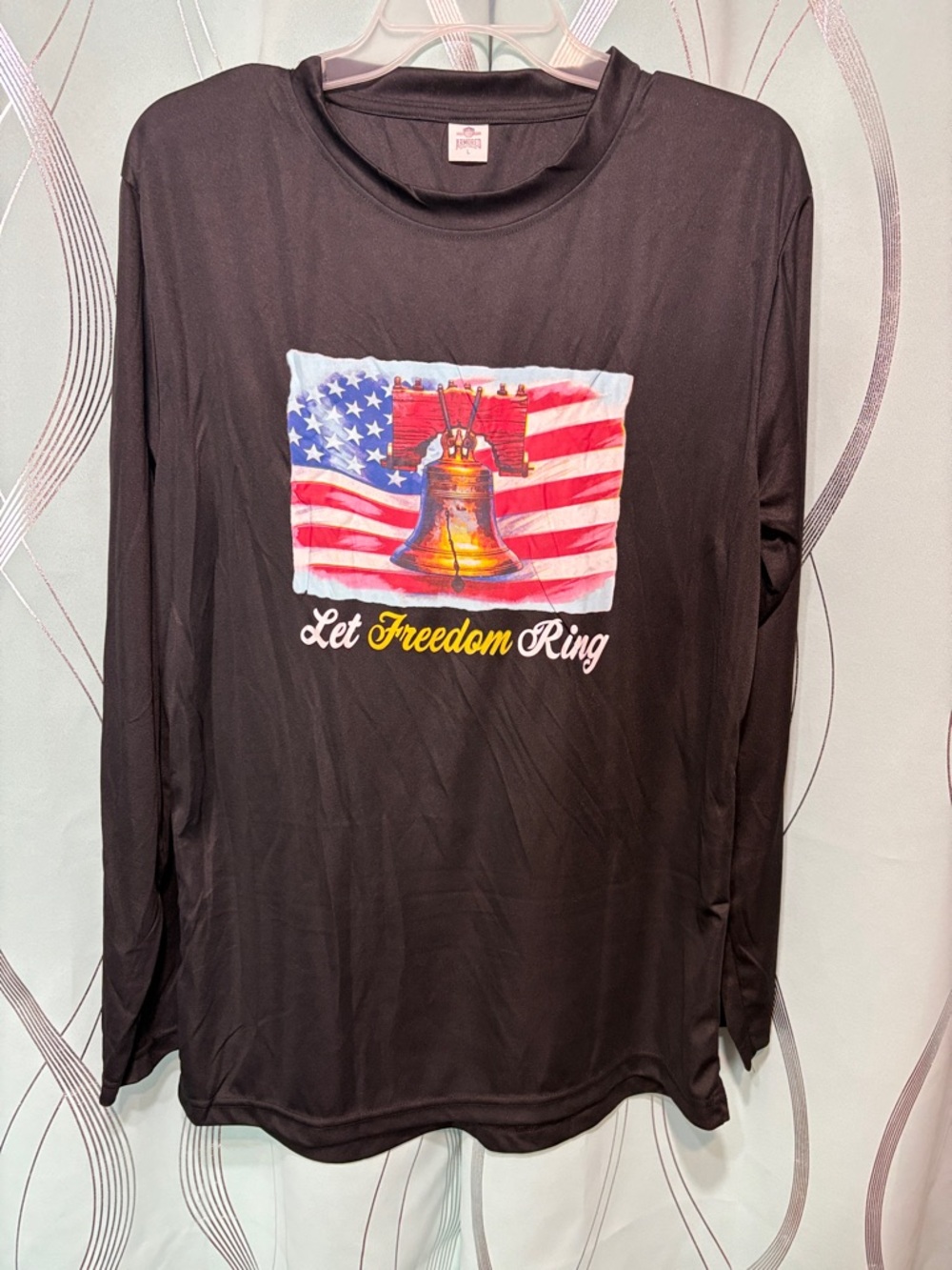 Let Freedom Ring Long Sleeve Tee - Black